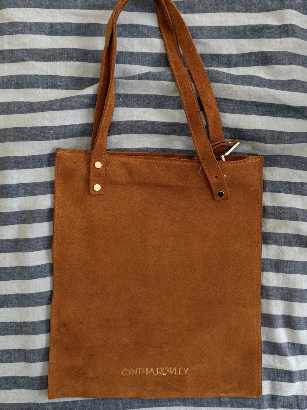 Cynthia Rowley Tote Bag in Brown Suede